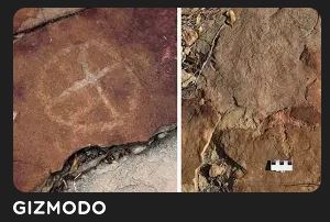 SpiderTaz.com brings you: Ancient Humans Left Drawings Next to Dinosaur Footprints in Brazil